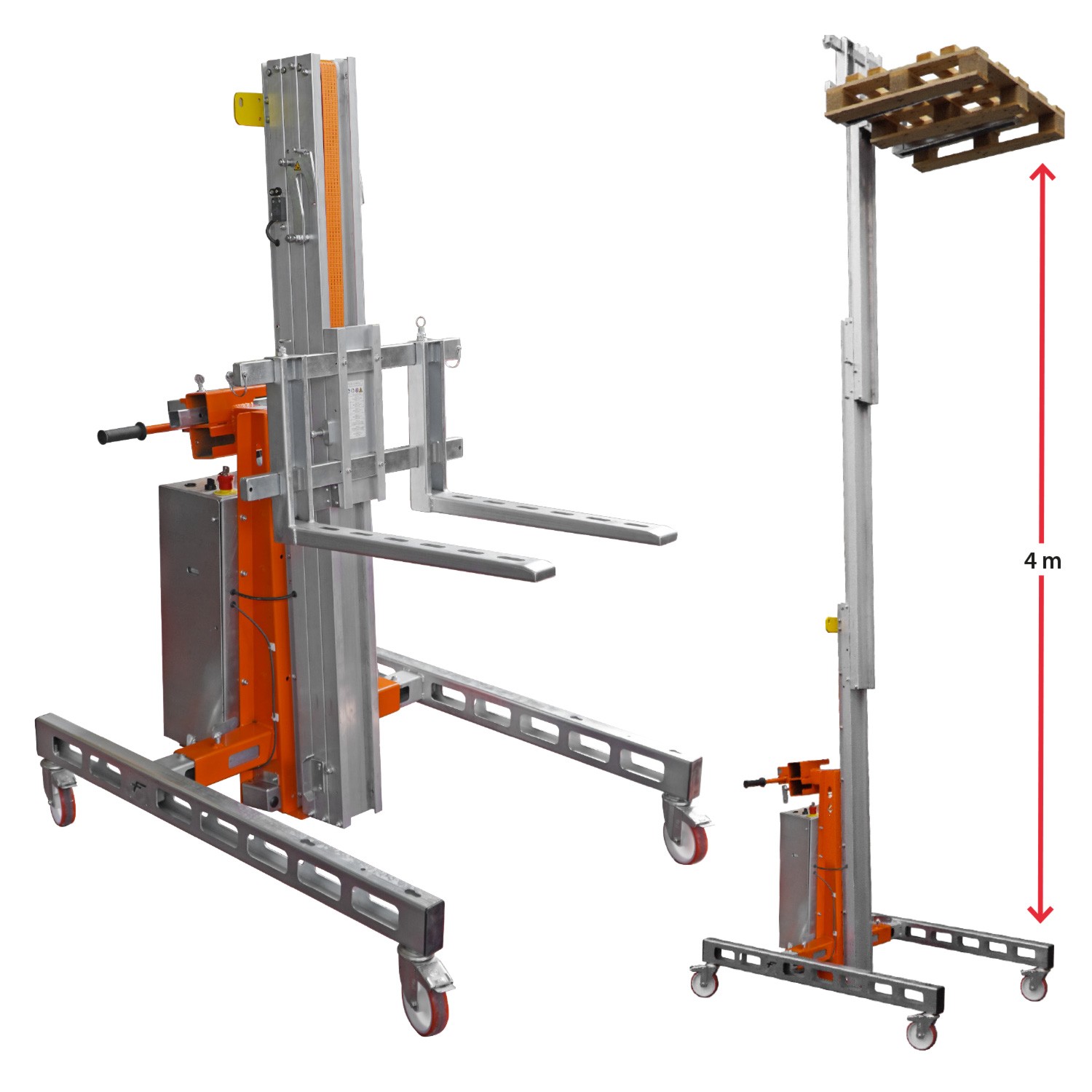 HW-SEL | Elevador de materiales en aluminio, máximo 250 kg.