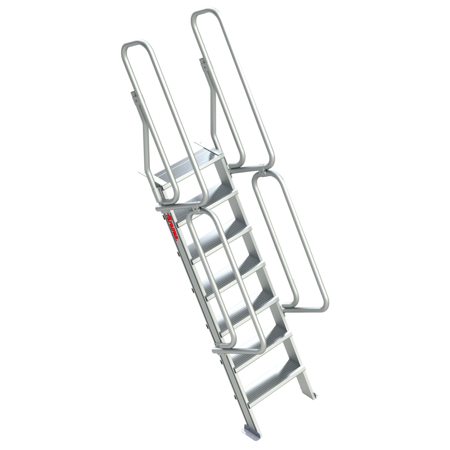 SG60 | Échelle fixe en aluminium pour mezzanines et planchers de mezzanines | Inclinaison 60°