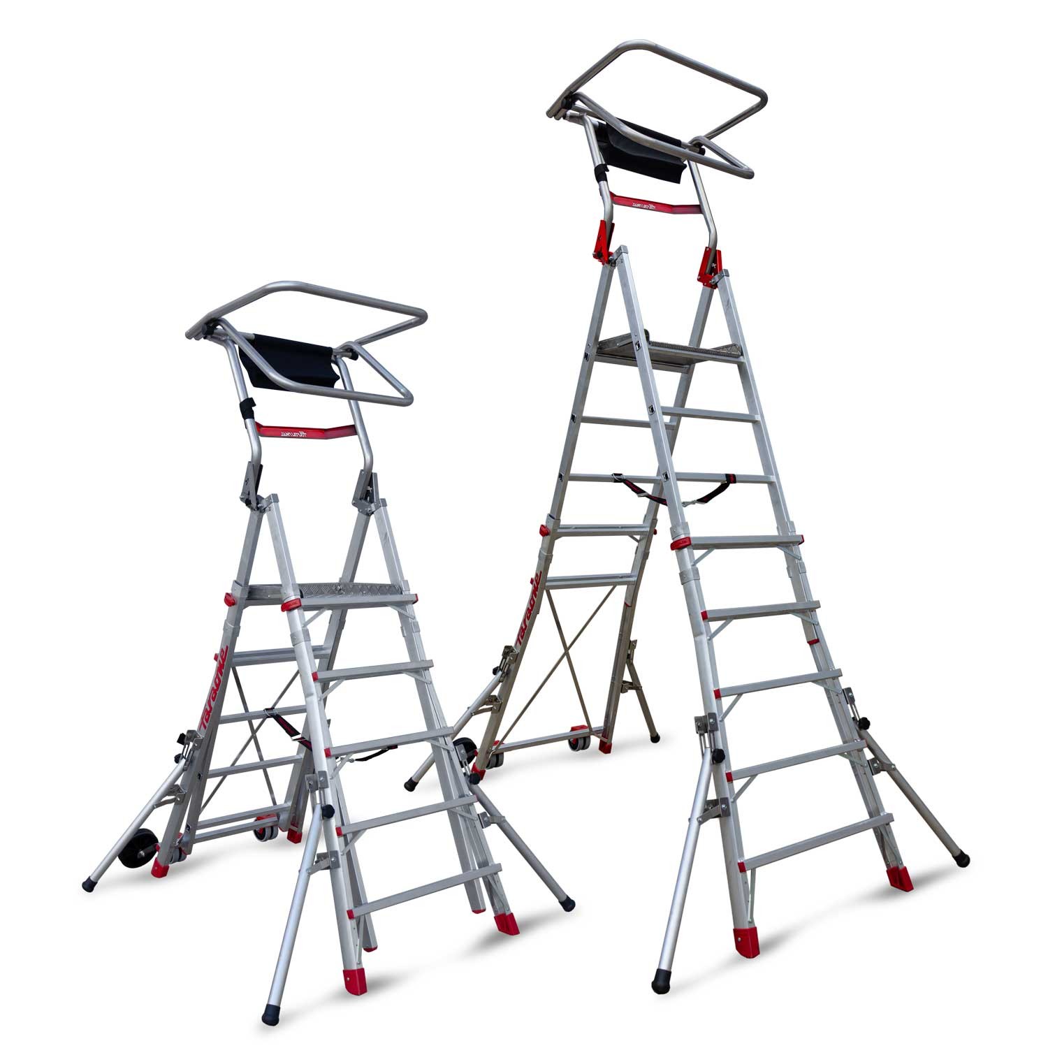 PLS-COMPACT | Échelle pliante avec large plateforme et hauteur réglable