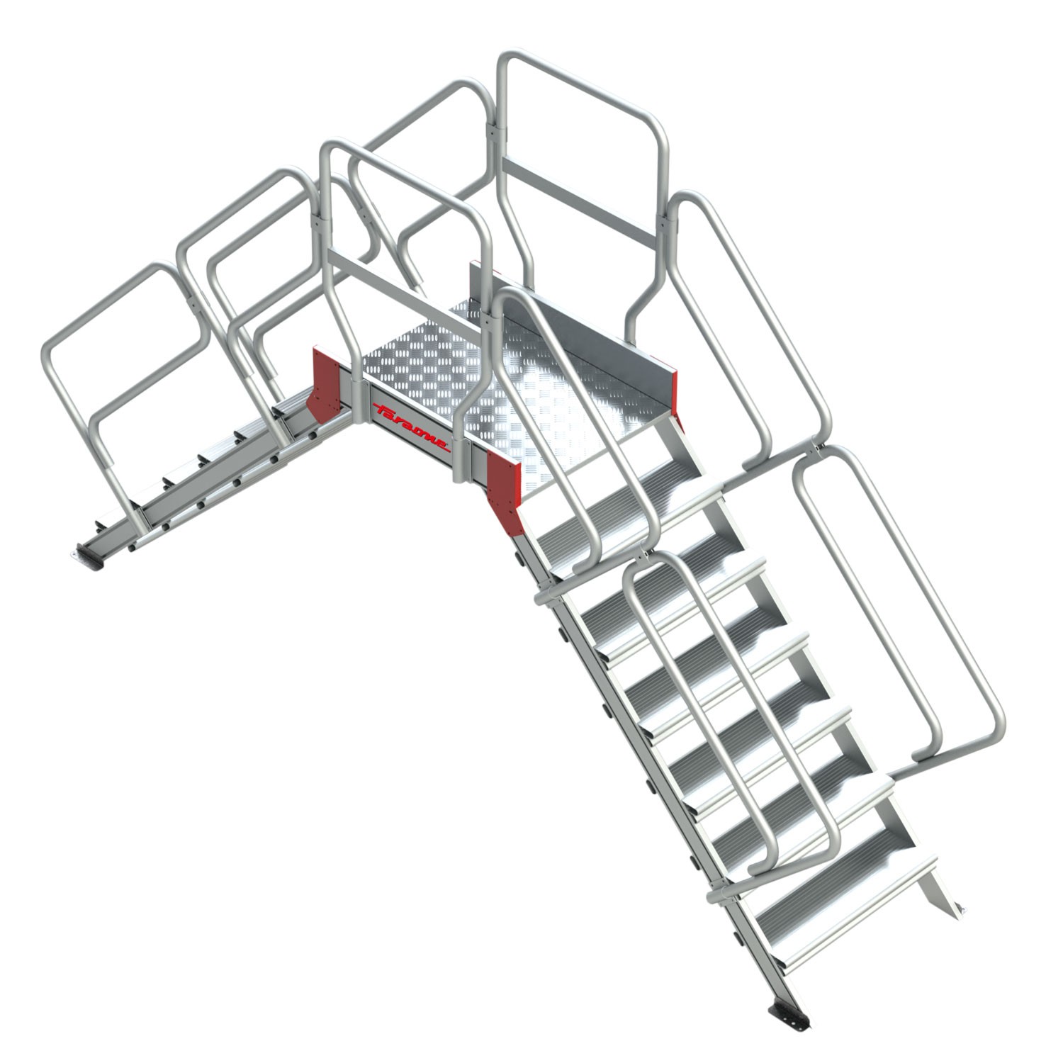 SP45 | Escalier type pont avec plate-forme | Inclinaison 45o