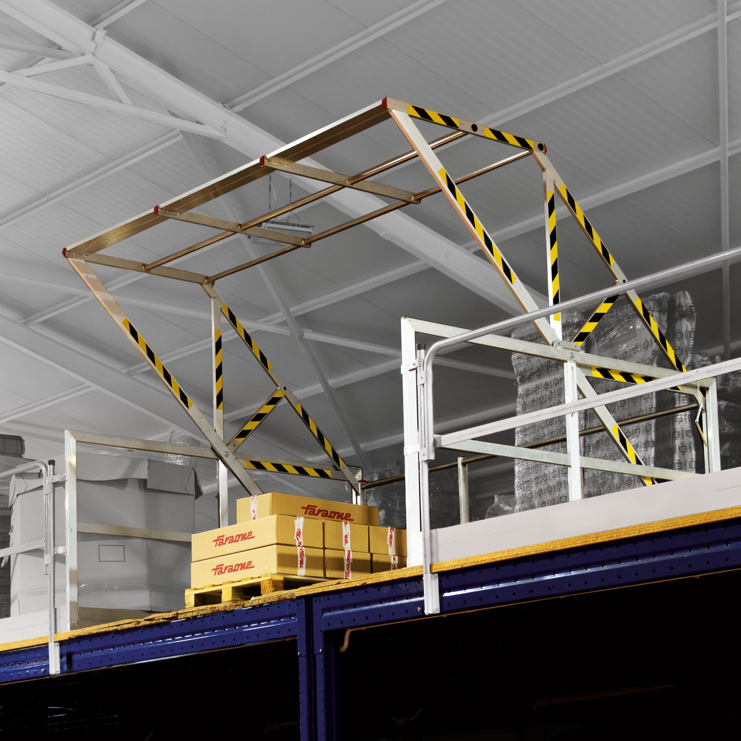 E-SAFETY | Barrière de sécurité en aluminium basculante