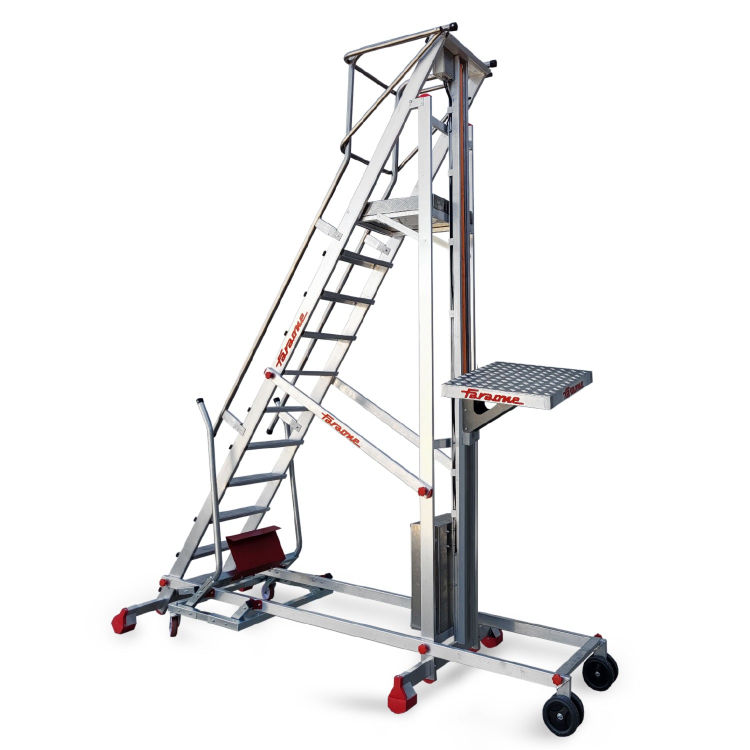 PICK | Échelle avec plate-forme et surface de chargement électrique