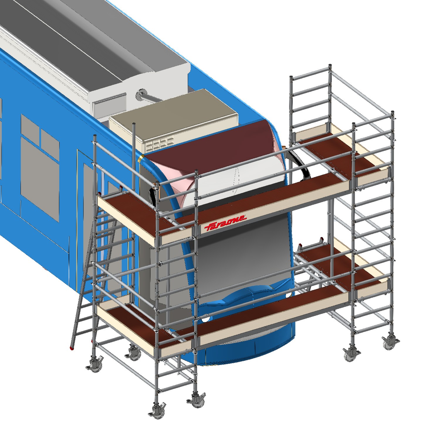 EM215 | Échafaudage spécial pour la maintenance de trains