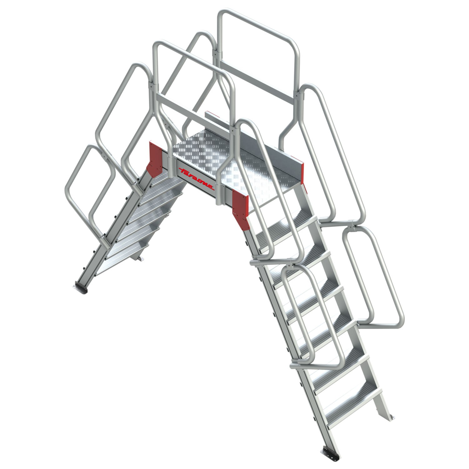 SP60 | Escalier type pont en aluminium avec plate-forme | Inclinaison 60°