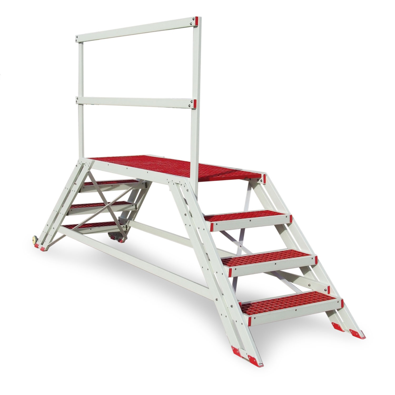 EM2009 | Plates-formes de travail professionnelles avec barrière de sécurité, en fibre de verre