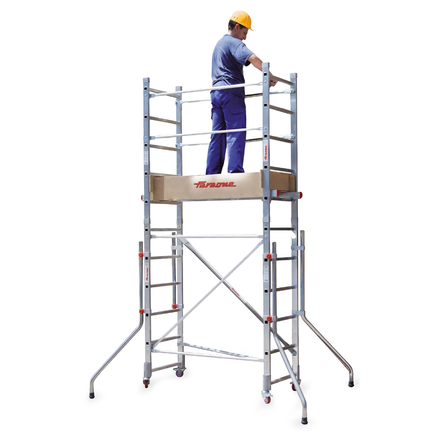 RAPIDO 140 | Échafaudage en aluminium avec roues et plate-forme de 140x60 cm.